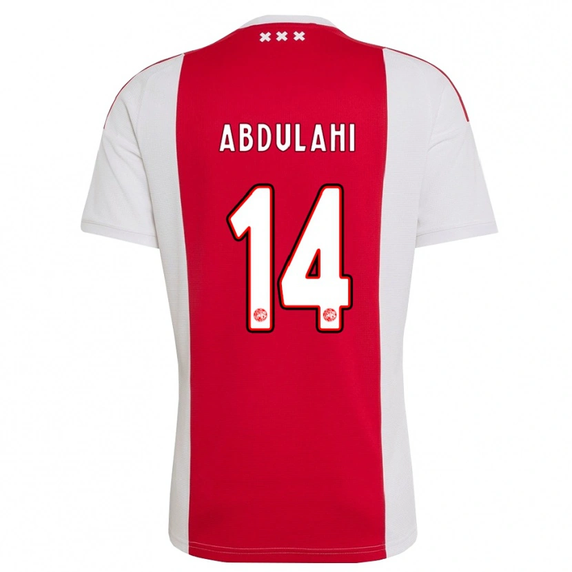 Danxen Kinder Liban Abdulahi #14 Rot Weiß Gelb Heimtrikot Trikot 2026/27 T-Shirt Österreich