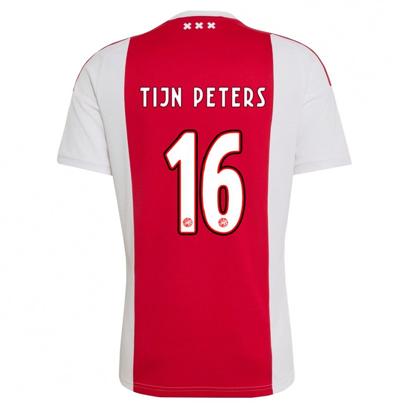 Danxen Kinder Tijn Peters #16 Rot Weiß Gelb Heimtrikot Trikot 2026/27 T-Shirt Österreich