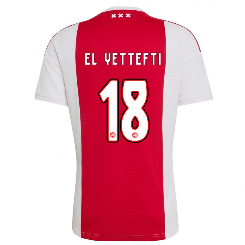 Danxen Kinder Adil Amghar El Yettefti #18 Rot Weiß Gelb Heimtrikot Trikot 2026/27 T-Shirt Österreich
