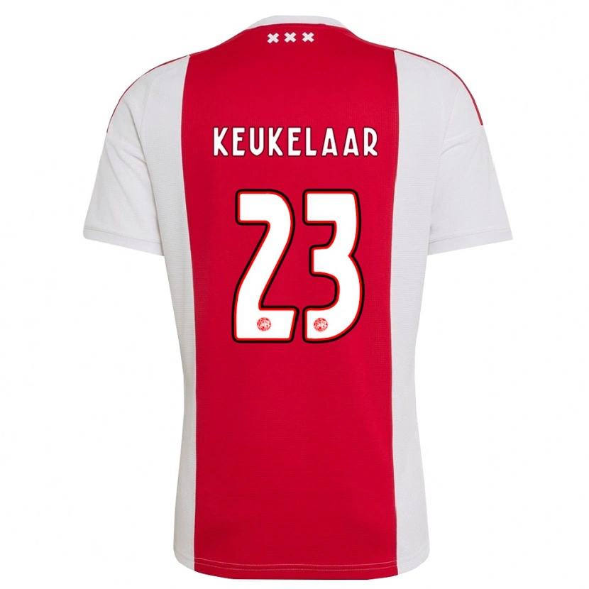 Danxen Kinder Lotte Keukelaar #23 Rot Weiß Gelb Heimtrikot Trikot 2026/27 T-Shirt Österreich