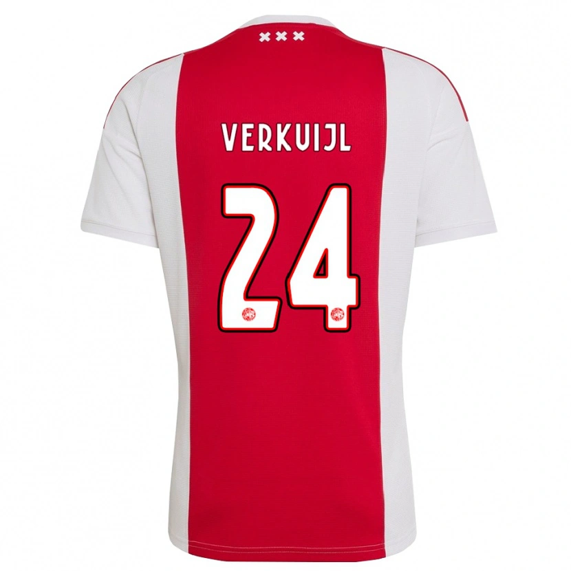 Danxen Kinder Mark Verkuijl #24 Rot Weiß Gelb Heimtrikot Trikot 2026/27 T-Shirt Österreich