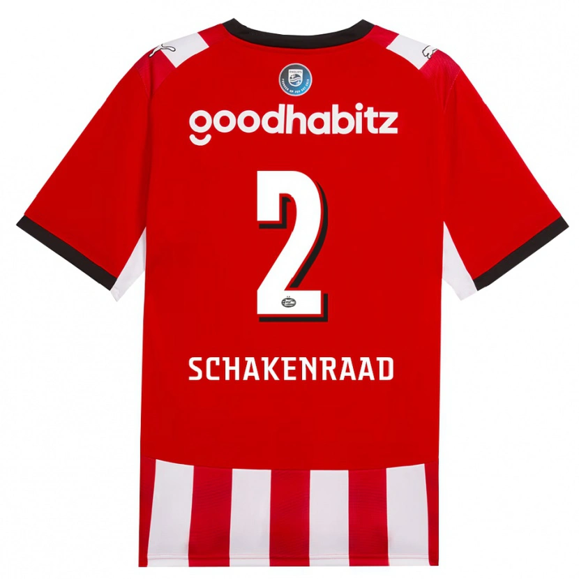 Danxen Kinder Loek Schakenraad #2 Rot Weiß Schwarz Heimtrikot Trikot 2026/27 T-Shirt Österreich