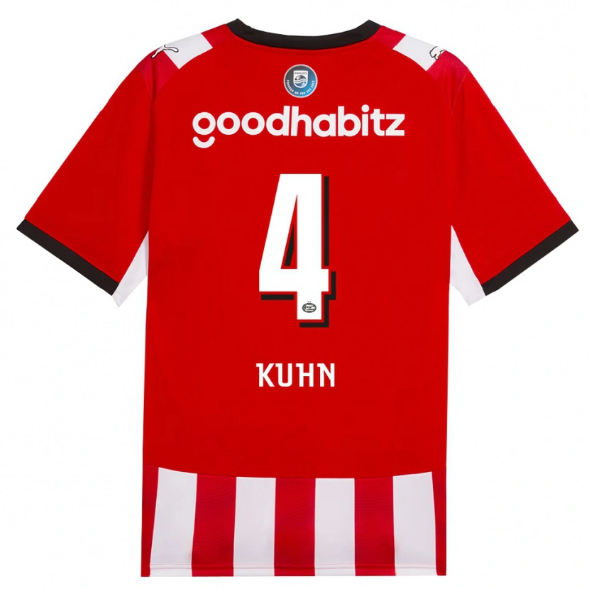 Danxen Kinder Wessel Kuhn #4 Rot Weiß Schwarz Heimtrikot Trikot 2026/27 T-Shirt Österreich