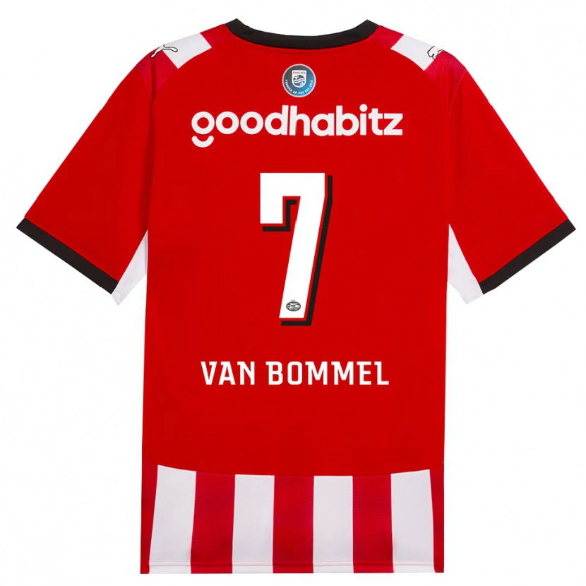 Danxen Kinder Ruben Van Bommel #7 Rot Weiß Schwarz Heimtrikot Trikot 2026/27 T-Shirt Österreich