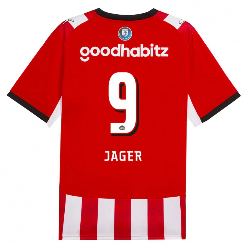 Danxen Kinder Elvic Jager #9 Rot Weiß Schwarz Heimtrikot Trikot 2026/27 T-Shirt Österreich
