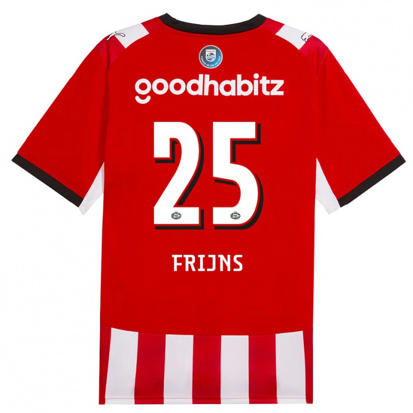 Danxen Kinder Emma Frijns #25 Rot Weiß Schwarz Heimtrikot Trikot 2026/27 T-Shirt Österreich