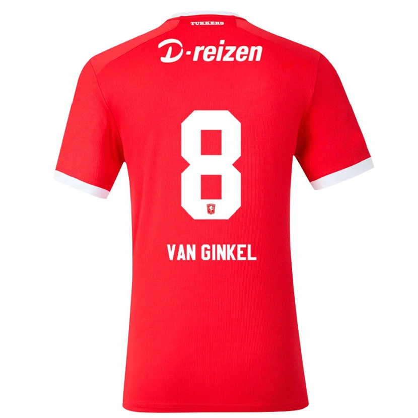 Danxen Kinder Danique Van Ginkel #8 Rot Weiß Heimtrikot Trikot 2026/27 T-Shirt Österreich