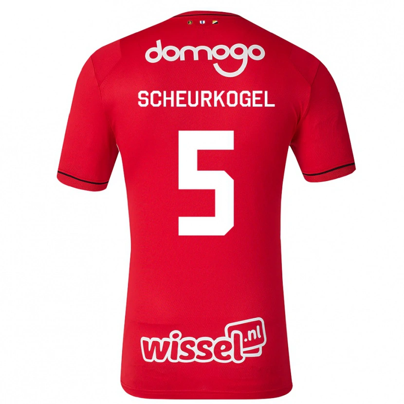 Danxen Kinder Maurits Scheurkogel #5 Rot Weiß Schwarz Heimtrikot Trikot 2026/27 T-Shirt Österreich