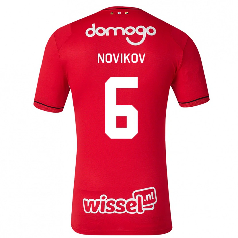Danxen Kinder Serge Novikov #6 Rot Weiß Schwarz Heimtrikot Trikot 2026/27 T-Shirt Österreich