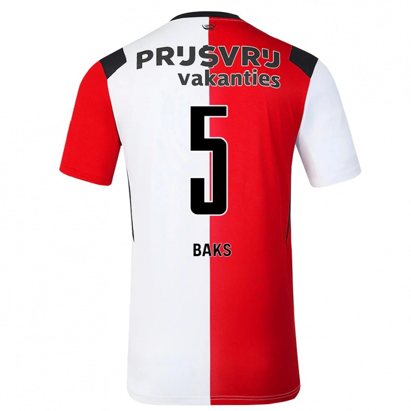 Danxen Kinder Finn Baks #5 Rot Weiß Schwarz Heimtrikot Trikot 2026/27 T-Shirt Österreich