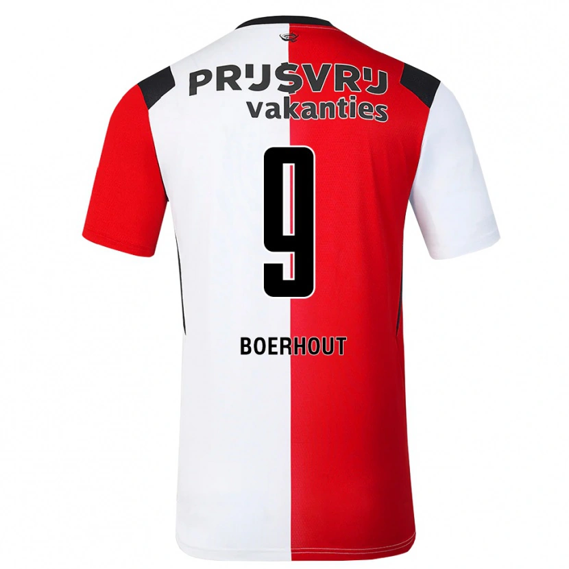 Danxen Kinder Yoram Boerhout #9 Rot Weiß Schwarz Heimtrikot Trikot 2026/27 T-Shirt Österreich