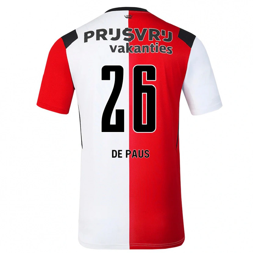 Danxen Kinder Sanne De Paus #26 Rot Weiß Schwarz Heimtrikot Trikot 2026/27 T-Shirt Österreich