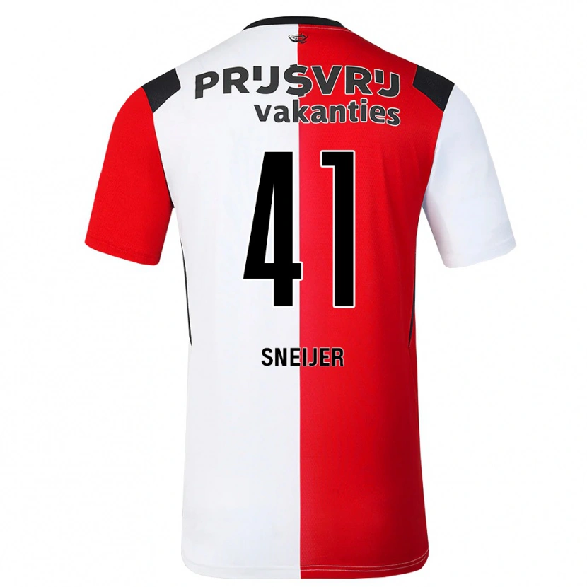 Danxen Kinder Zino Sneijer #41 Rot Weiß Schwarz Heimtrikot Trikot 2026/27 T-Shirt Österreich