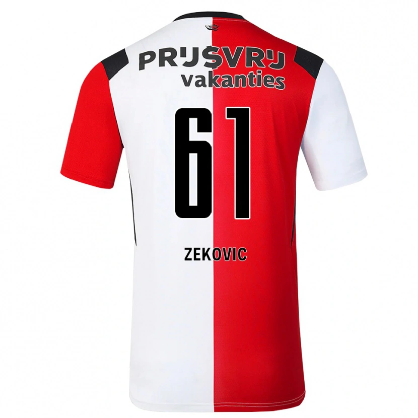 Danxen Kinder Aleks Zekovic #61 Rot Weiß Schwarz Heimtrikot Trikot 2026/27 T-Shirt Österreich