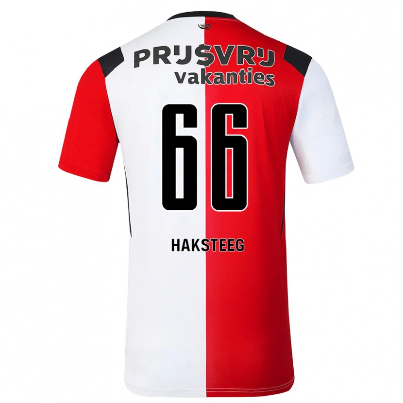 Danxen Kinder Tim Haksteeg #66 Rot Weiß Schwarz Heimtrikot Trikot 2026/27 T-Shirt Österreich