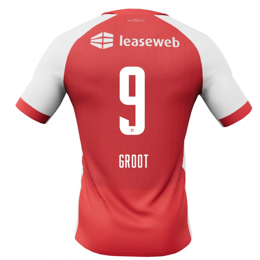 Danxen Kinder Gijs Groot #9 Rot Weiß Schwarz Heimtrikot Trikot 2026/27 T-Shirt Österreich