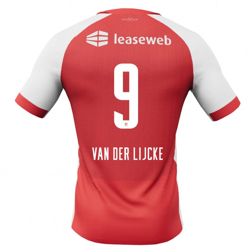 Danxen Kinder Donny Van Der Lijcke #9 Rot Weiß Schwarz Heimtrikot Trikot 2026/27 T-Shirt Österreich