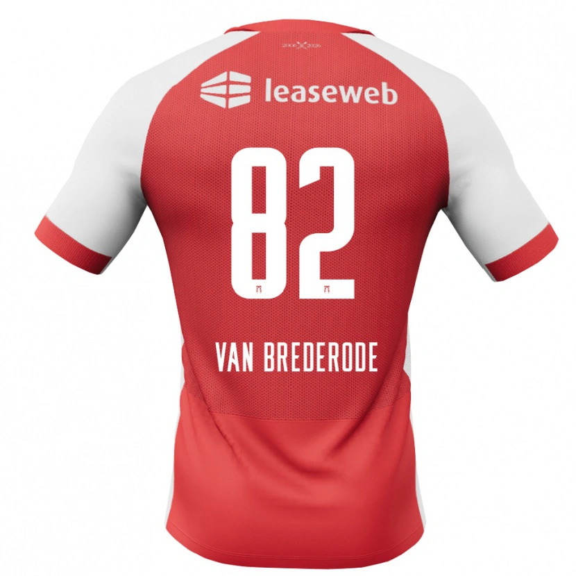 Danxen Kinder Myron Van Brederode #82 Rot Weiß Schwarz Heimtrikot Trikot 2026/27 T-Shirt Österreich