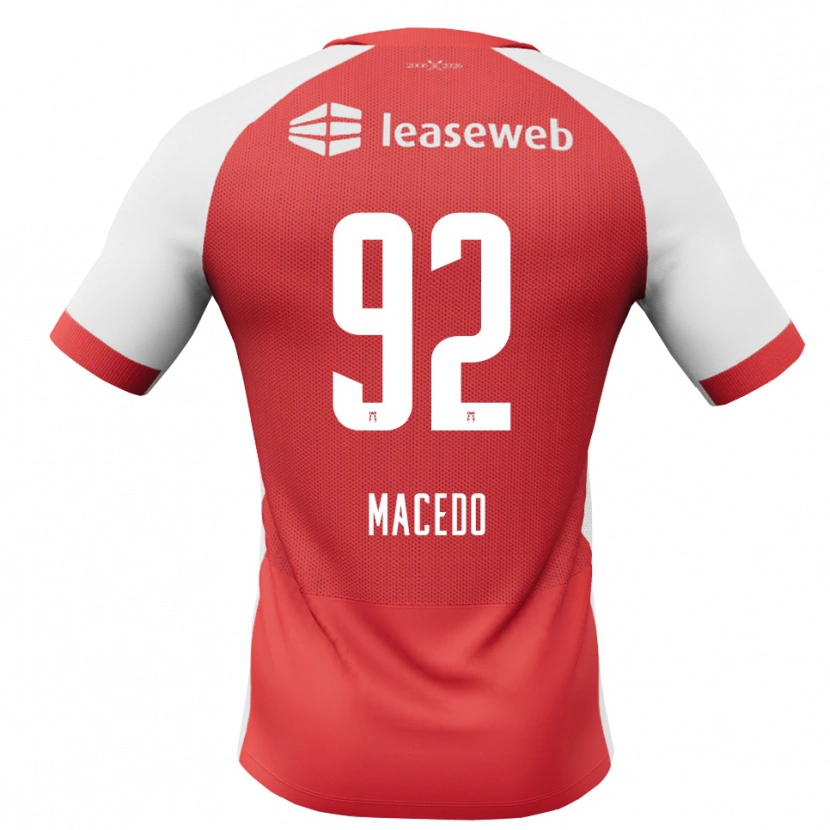 Danxen Kinder Rodrigo Macedo #92 Rot Weiß Schwarz Heimtrikot Trikot 2026/27 T-Shirt Österreich