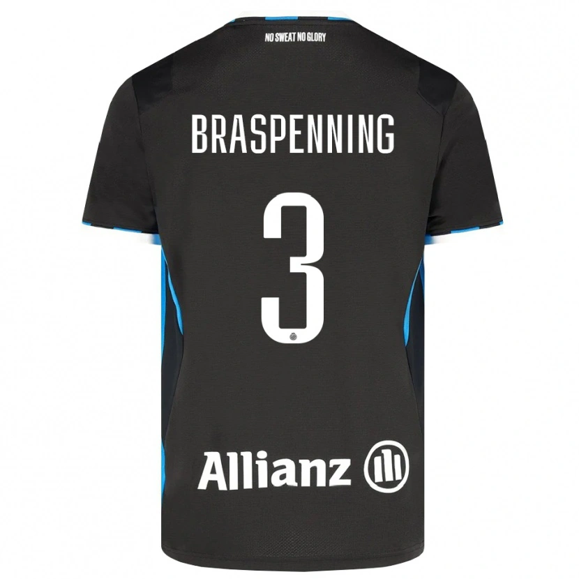 Danxen Kinder Daan Braspenning #3 Schwarz Rot Blau Heimtrikot Trikot 2026/27 T-Shirt Österreich