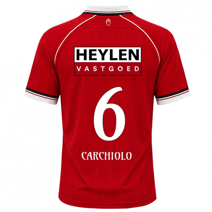 Danxen Kinder Ilano Carchiolo #6 Rot Weiß Schwarz Heimtrikot Trikot 2026/27 T-Shirt Österreich