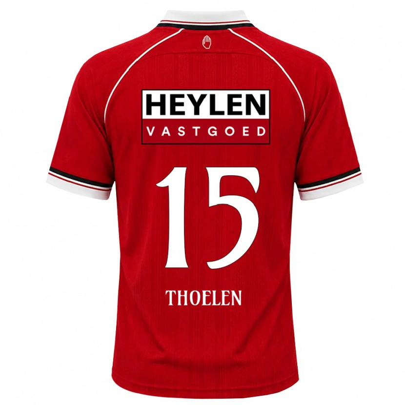 Danxen Kinder Yannick Thoelen #15 Rot Weiß Schwarz Heimtrikot Trikot 2026/27 T-Shirt Österreich