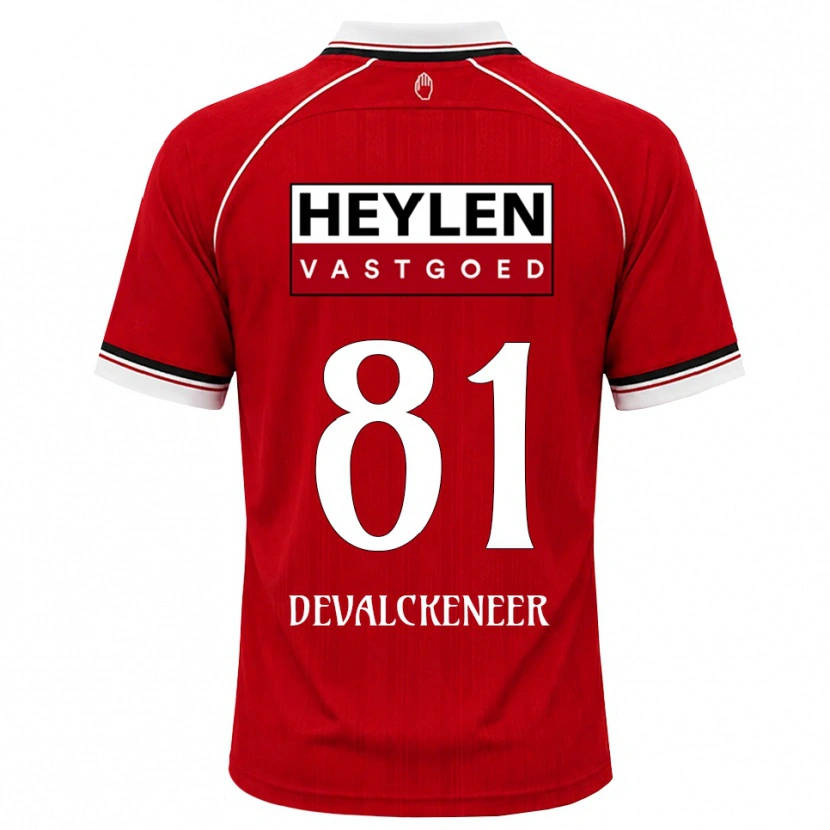 Danxen Kinder Niels Devalckeneer #81 Rot Weiß Schwarz Heimtrikot Trikot 2026/27 T-Shirt Österreich