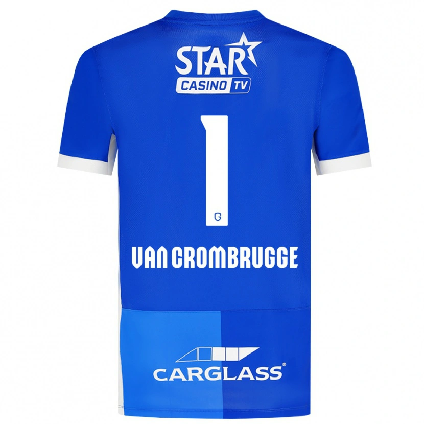 Danxen Kinder Hendrik Van Crombrugge #1 Mittelblau Königlichblau Weiß Heimtrikot Trikot 2026/27 T-Shirt Österreich