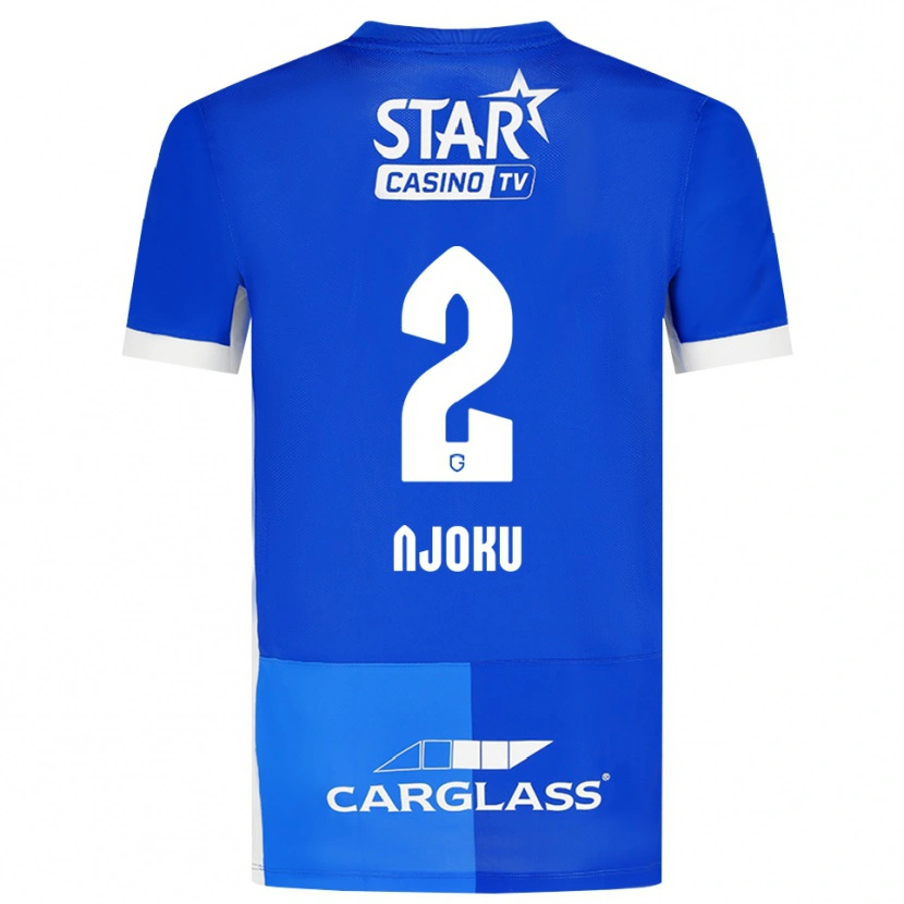 Danxen Kinder Junior Njoku #2 Mittelblau Königlichblau Weiß Heimtrikot Trikot 2026/27 T-Shirt Österreich