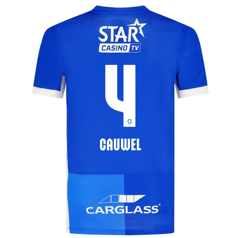 Danxen Kinder Michiel Cauwel #4 Mittelblau Königlichblau Weiß Heimtrikot Trikot 2026/27 T-Shirt Österreich