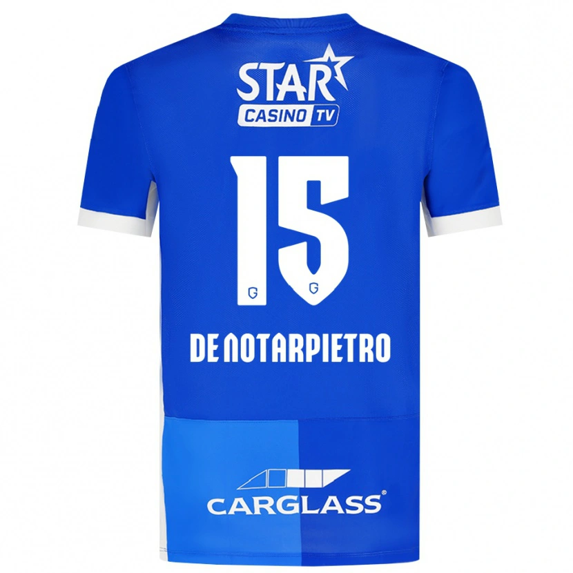 Danxen Kinder Matteo De Notarpietro #15 Mittelblau Königlichblau Weiß Heimtrikot Trikot 2026/27 T-Shirt Österreich