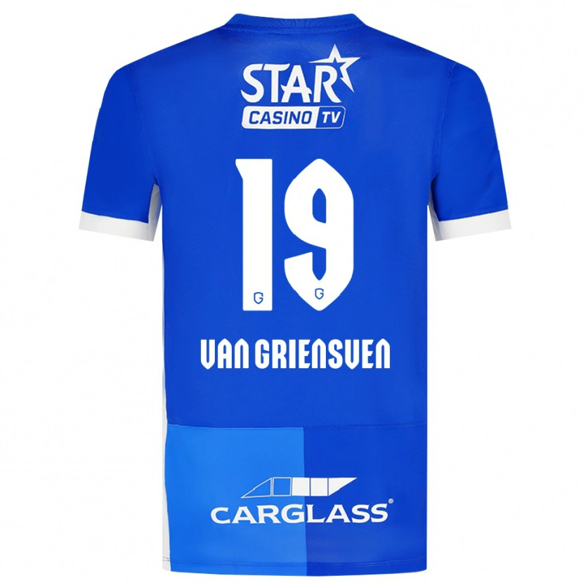 Danxen Kinder Evy Van Griensven #19 Mittelblau Königlichblau Weiß Heimtrikot Trikot 2026/27 T-Shirt Österreich