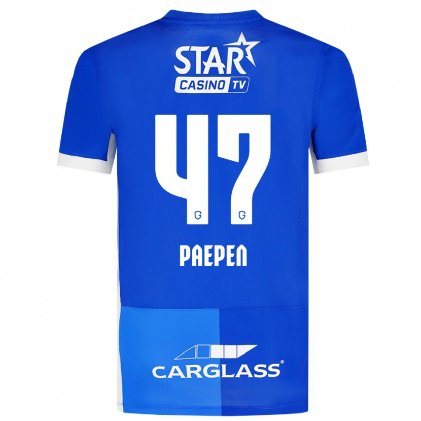 Danxen Kinder Sam Paepen #47 Mittelblau Königlichblau Weiß Heimtrikot Trikot 2026/27 T-Shirt Österreich