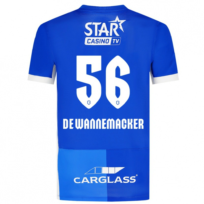 Danxen Kinder August De Wannemacker #56 Mittelblau Königlichblau Weiß Heimtrikot Trikot 2026/27 T-Shirt Österreich