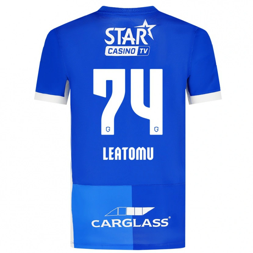 Danxen Kinder Noa Leatomu #74 Mittelblau Königlichblau Weiß Heimtrikot Trikot 2026/27 T-Shirt Österreich