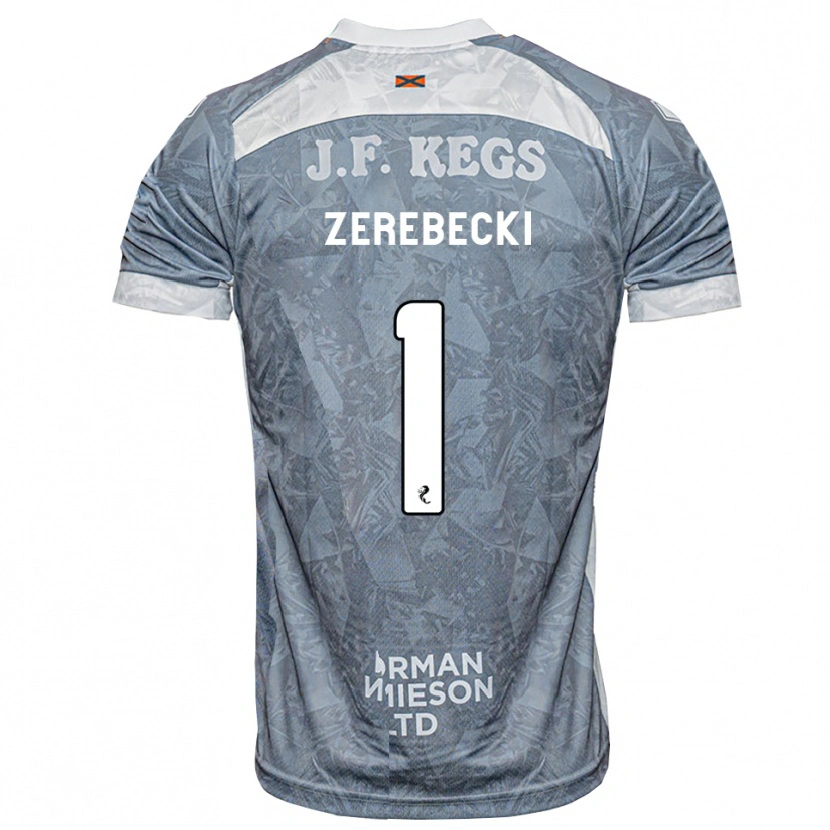 Danxen Kinder Kuba Zerebecki #1 Hellgrau Auswärtstrikot Trikot 2026/27 T-Shirt Österreich