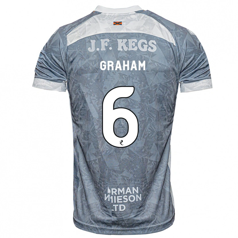 Danxen Kinder Ross Graham #6 Hellgrau Auswärtstrikot Trikot 2026/27 T-Shirt Österreich