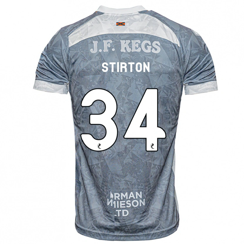 Danxen Kinder Owen Stirton #34 Hellgrau Auswärtstrikot Trikot 2026/27 T-Shirt Österreich