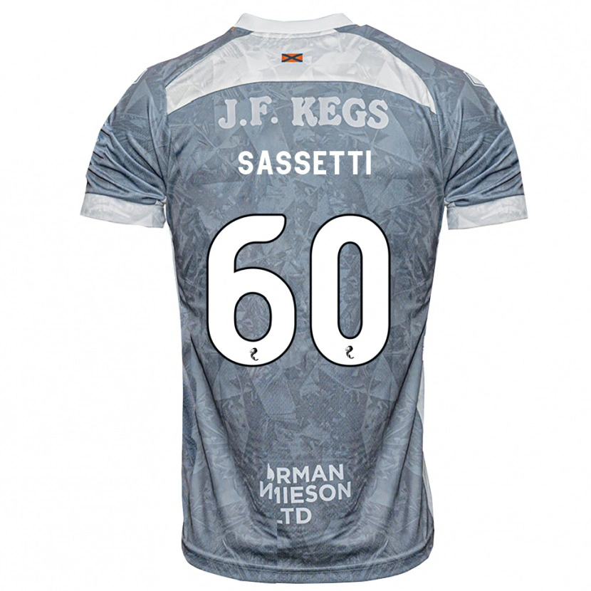 Danxen Kinder Lorenzo Sassetti #60 Hellgrau Auswärtstrikot Trikot 2026/27 T-Shirt Österreich