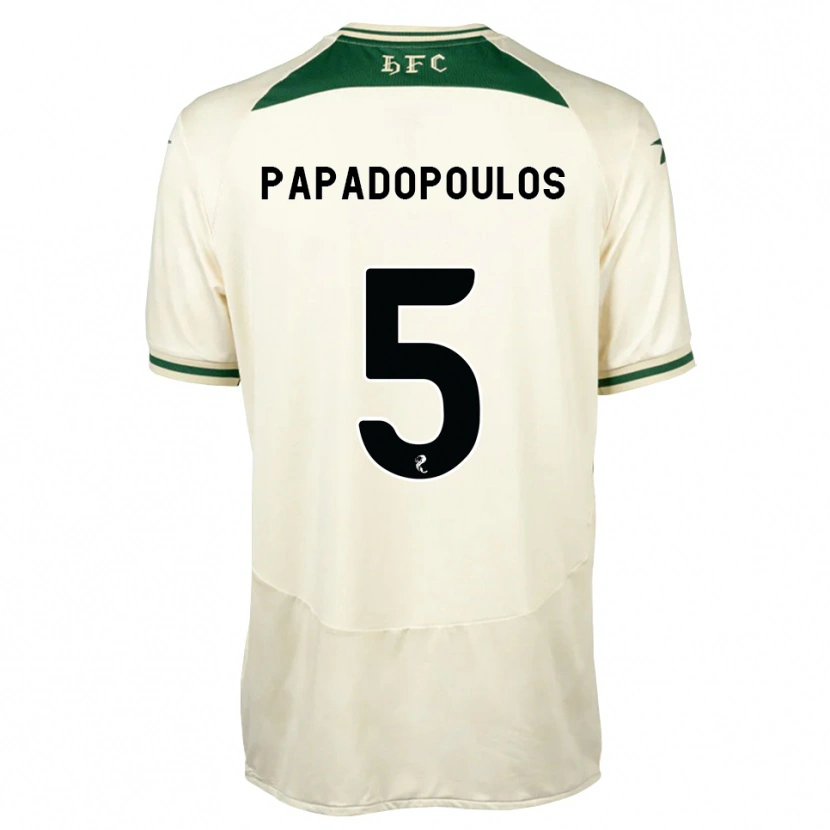 Danxen Kinder Stacey Papadopoulos #5 Weiß Waldgrün Auswärtstrikot Trikot 2026/27 T-Shirt Österreich