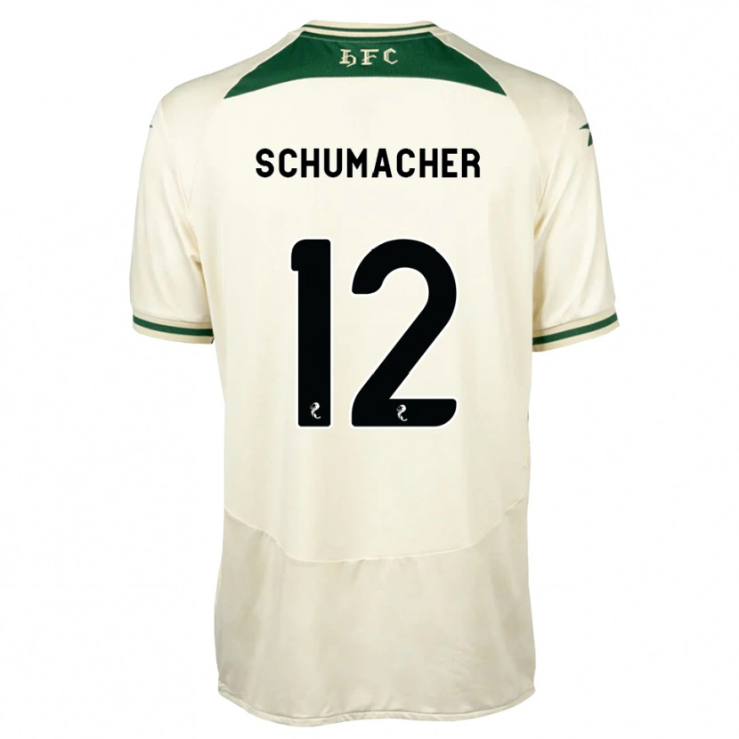 Danxen Kinder Noa Schumacher #12 Weiß Waldgrün Auswärtstrikot Trikot 2026/27 T-Shirt Österreich
