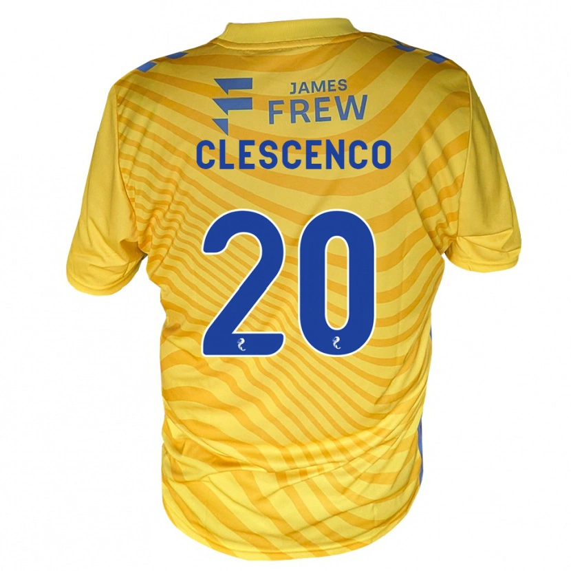 Danxen Kinder Nicky Clescenco #20 Königsblau Gelb Auswärtstrikot Trikot 2026/27 T-Shirt Österreich
