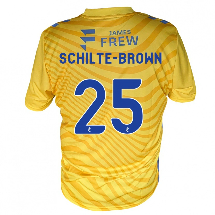 Danxen Kinder Ethan Schilte-Brown #25 Königsblau Gelb Auswärtstrikot Trikot 2026/27 T-Shirt Österreich