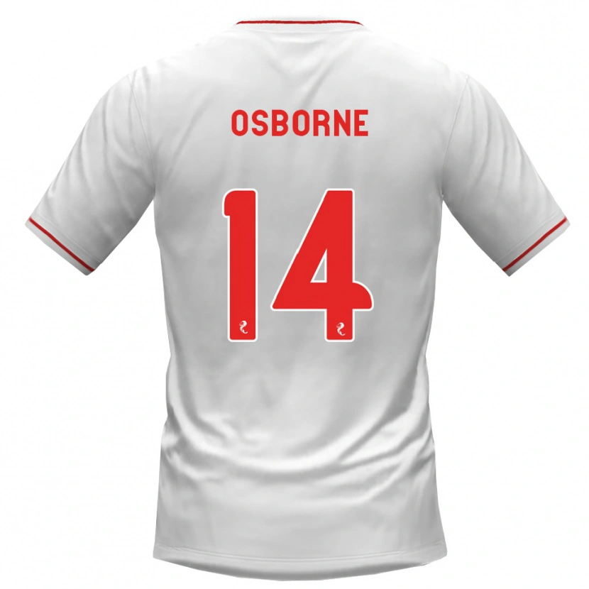 Danxen Kinder Ellie Osborne #14 Weiß Rot Auswärtstrikot Trikot 2026/27 T-Shirt Österreich