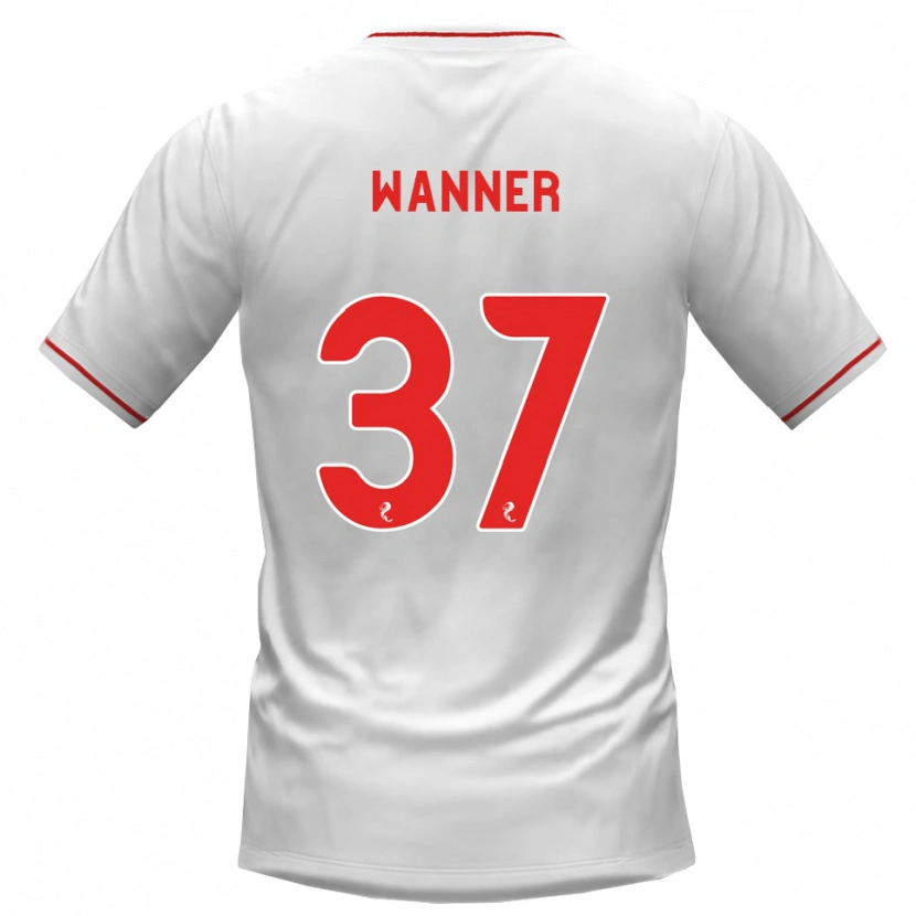 Danxen Kinder Jannik Wanner #37 Weiß Rot Auswärtstrikot Trikot 2026/27 T-Shirt Österreich