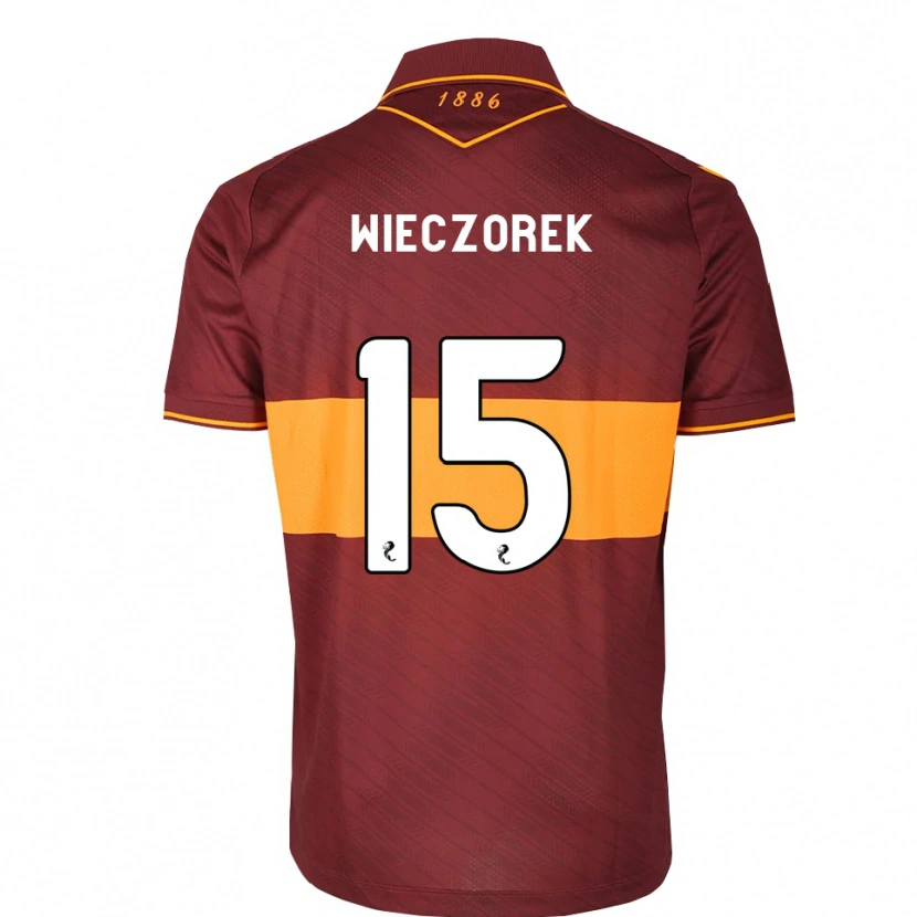 Danxen Kinder Olivier Wieczorek #15 Orange Maroon Auswärtstrikot Trikot 2026/27 T-Shirt Österreich