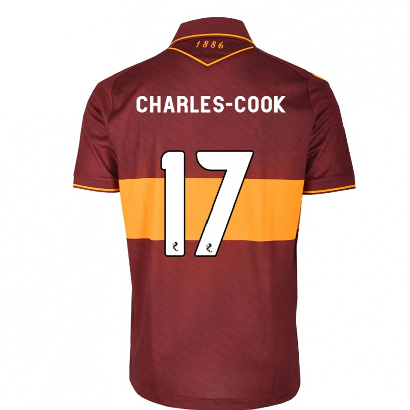 Danxen Kinder Regan Charles-Cook #17 Orange Maroon Auswärtstrikot Trikot 2026/27 T-Shirt Österreich