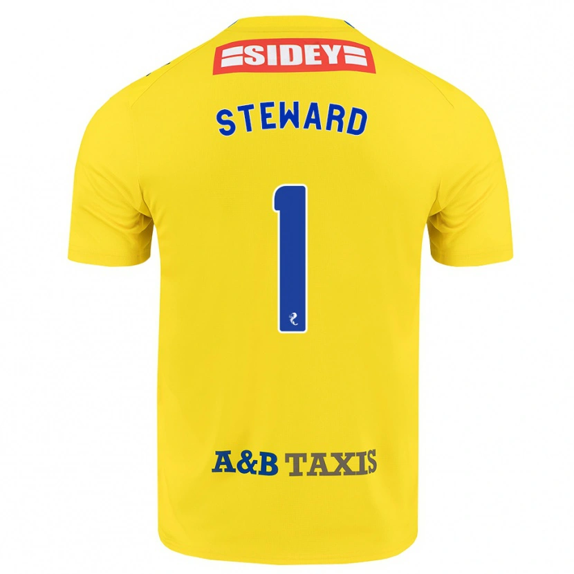 Danxen Kinder Toby Steward #1 Gelb Blau Schwarz Auswärtstrikot Trikot 2026/27 T-Shirt Österreich