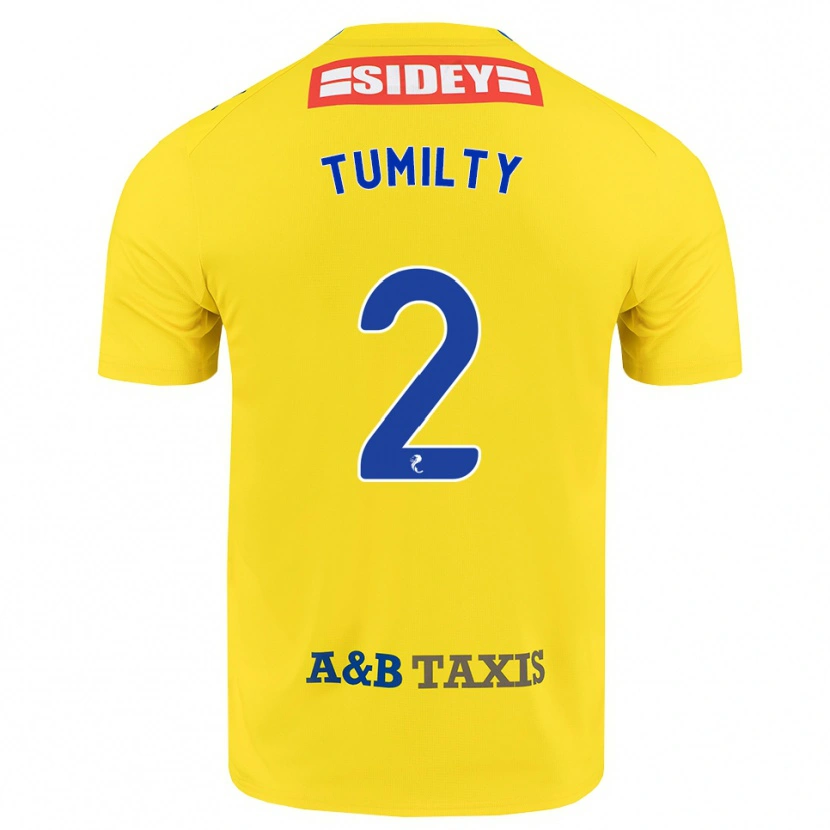 Danxen Kinder Reghan Tumilty #2 Gelb Blau Schwarz Auswärtstrikot Trikot 2026/27 T-Shirt Österreich