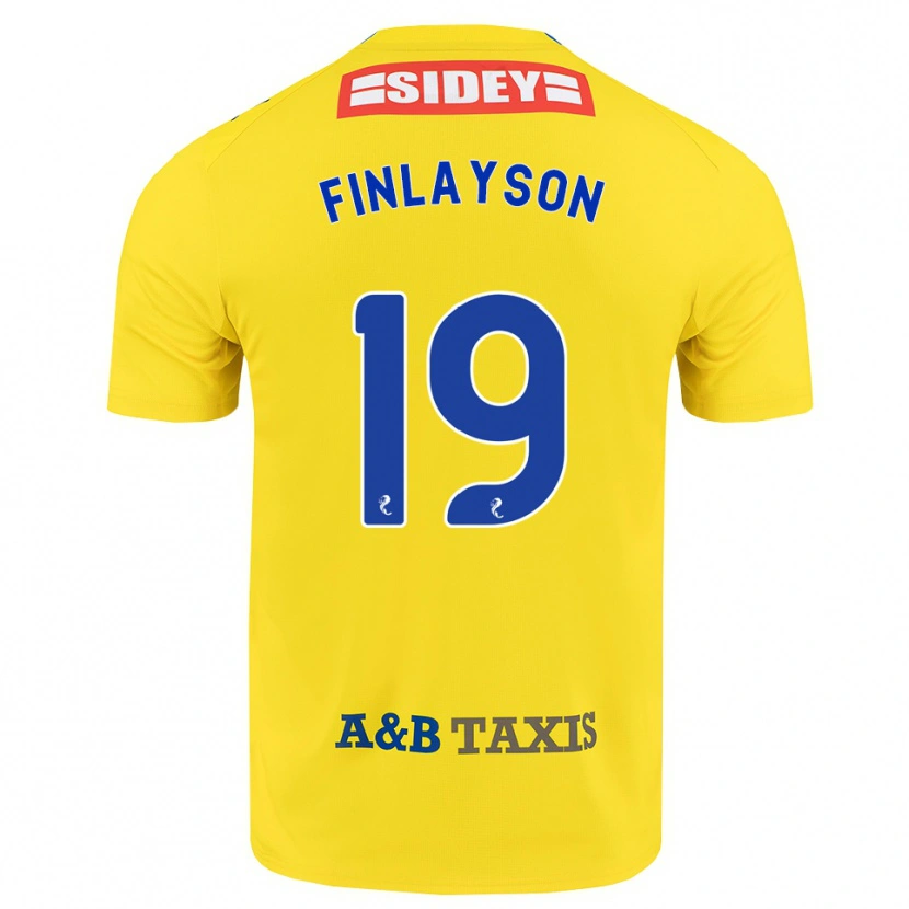 Danxen Kinder Danny Finlayson #19 Gelb Blau Schwarz Auswärtstrikot Trikot 2026/27 T-Shirt Österreich